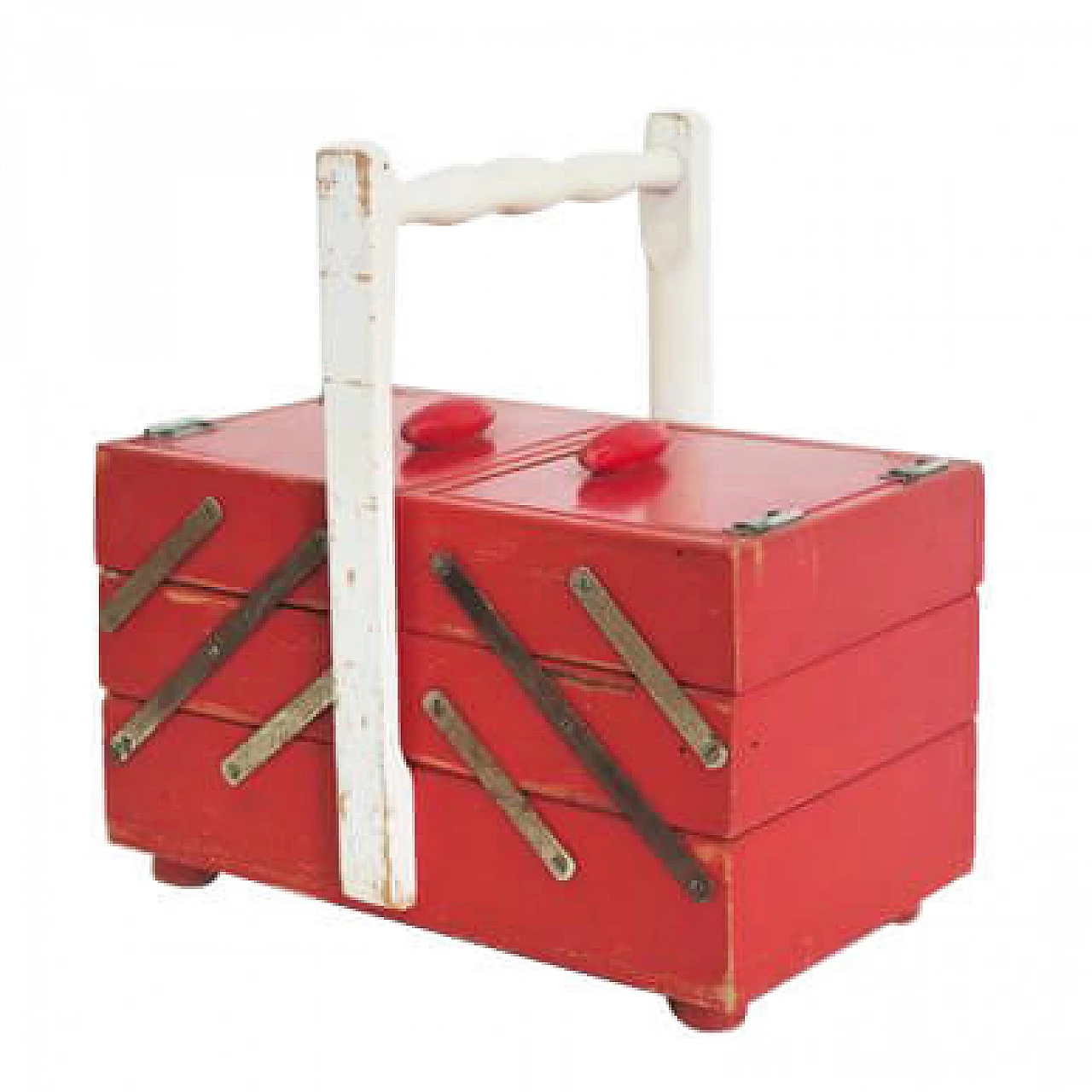 Scatola da sarto in legno, anni '60 1407043