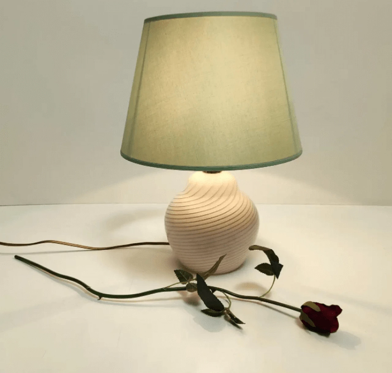 Lampada da tavolo in vetro di Murano di Lino Tagliapietra per Paf, anni '80 2