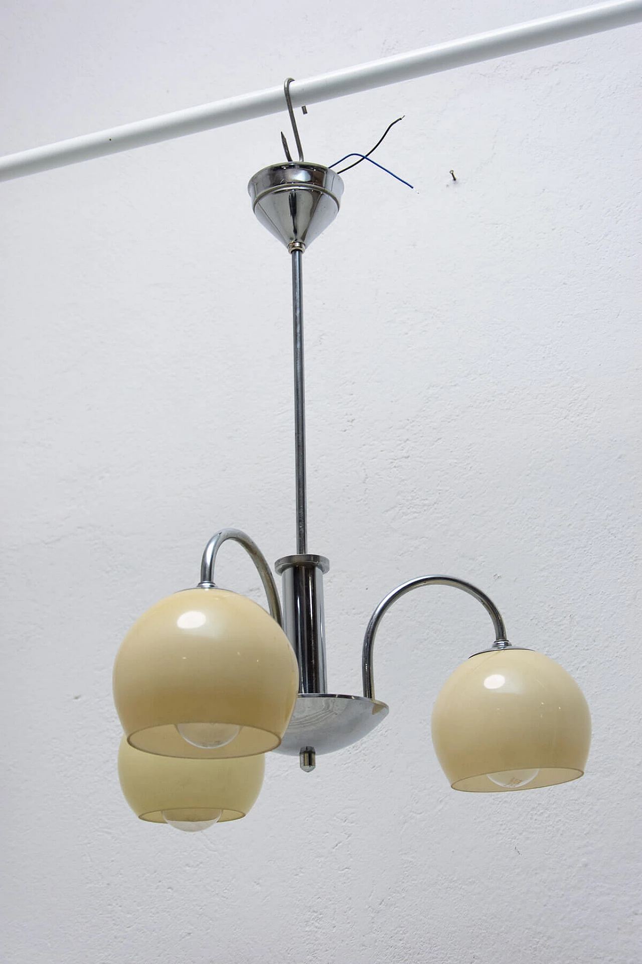 Art Deco chandelier with 3 arms, 1930s 6