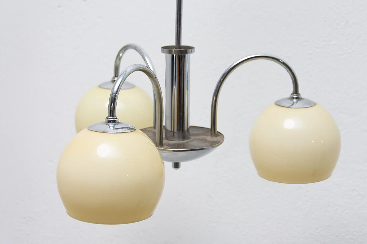 Art Deco chandelier with 3 arms, 1930s 10
