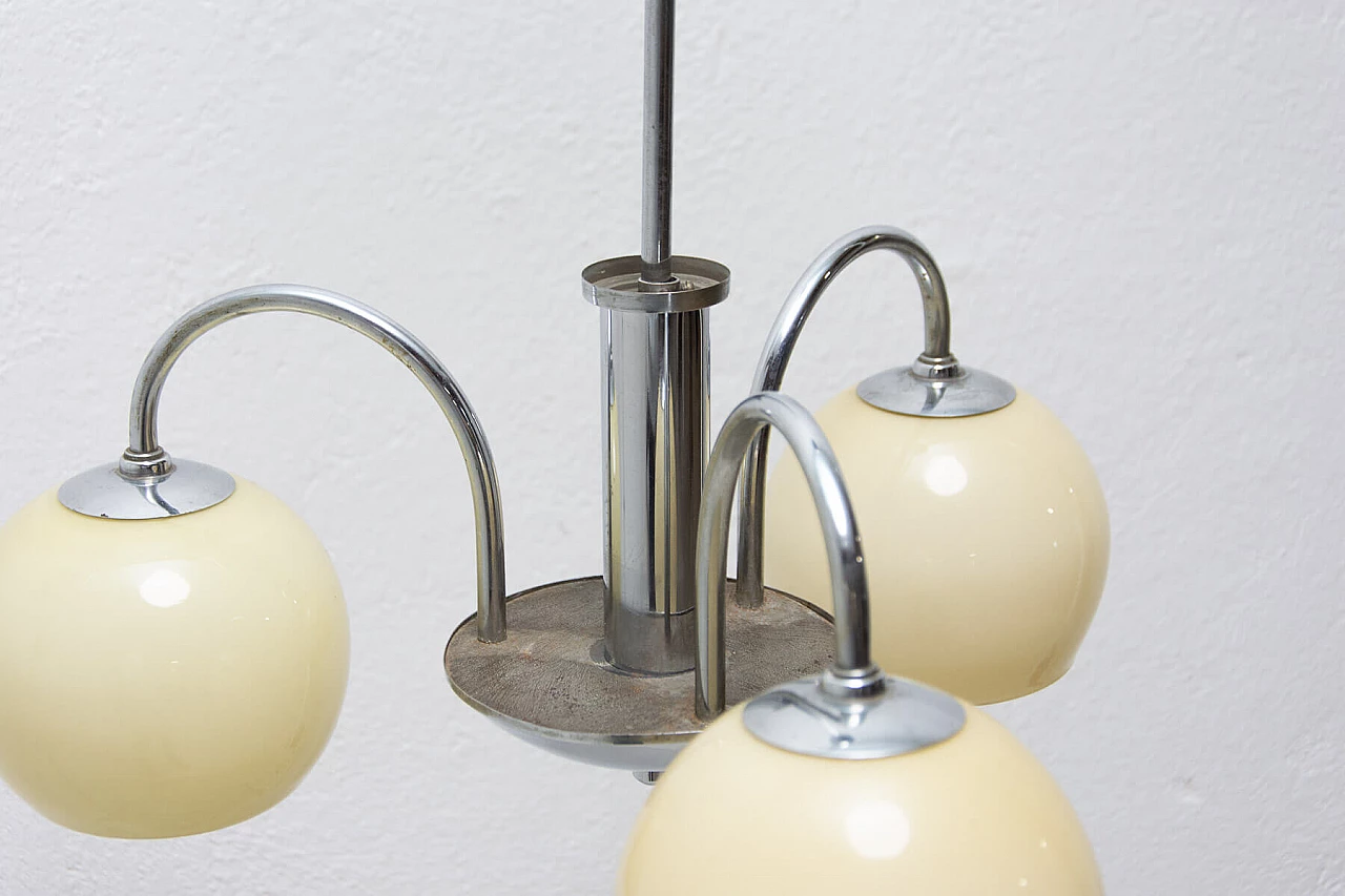 Art Deco chandelier with 3 arms, 1930s 17