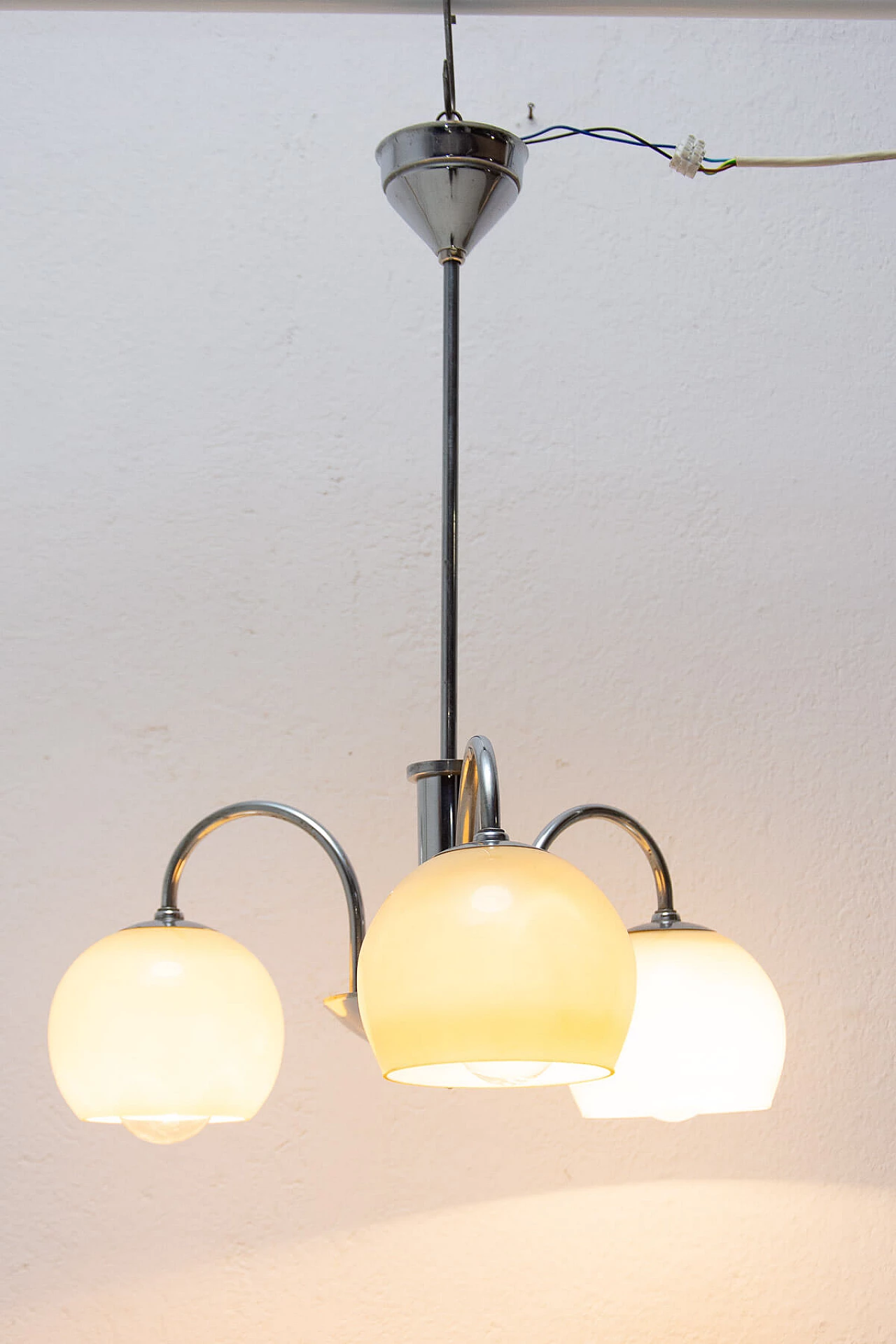 Art Deco chandelier with 3 arms, 1930s 18