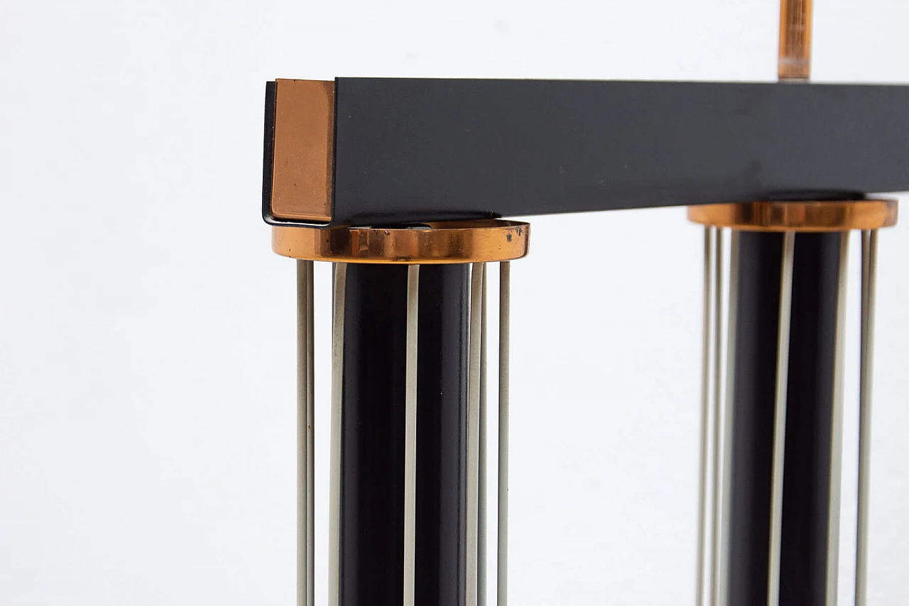 Brutalism-style lamp in glass and brass, 1970s 9