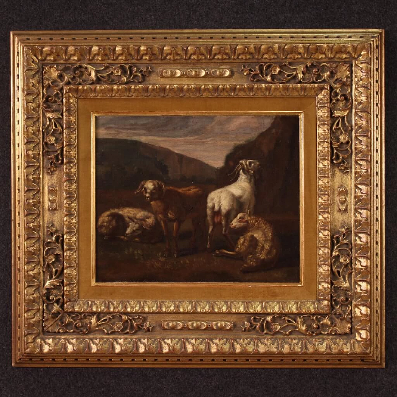Pastoral landscape, oil on canvas, 18th century 1