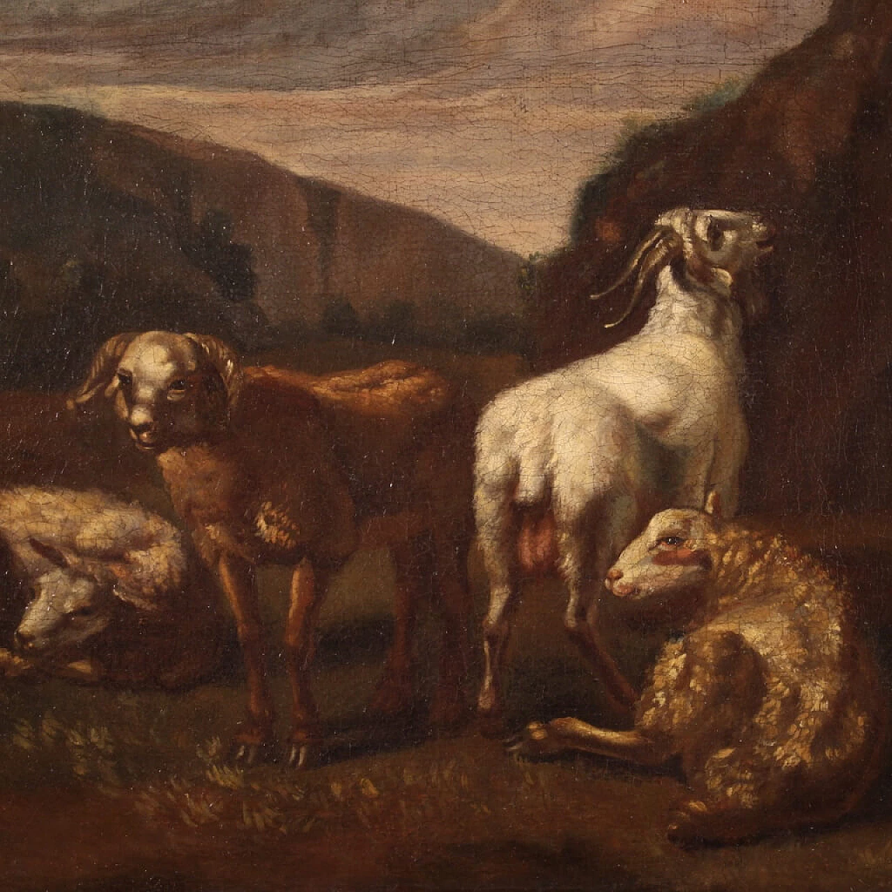 Pastoral landscape, oil on canvas, 18th century 2