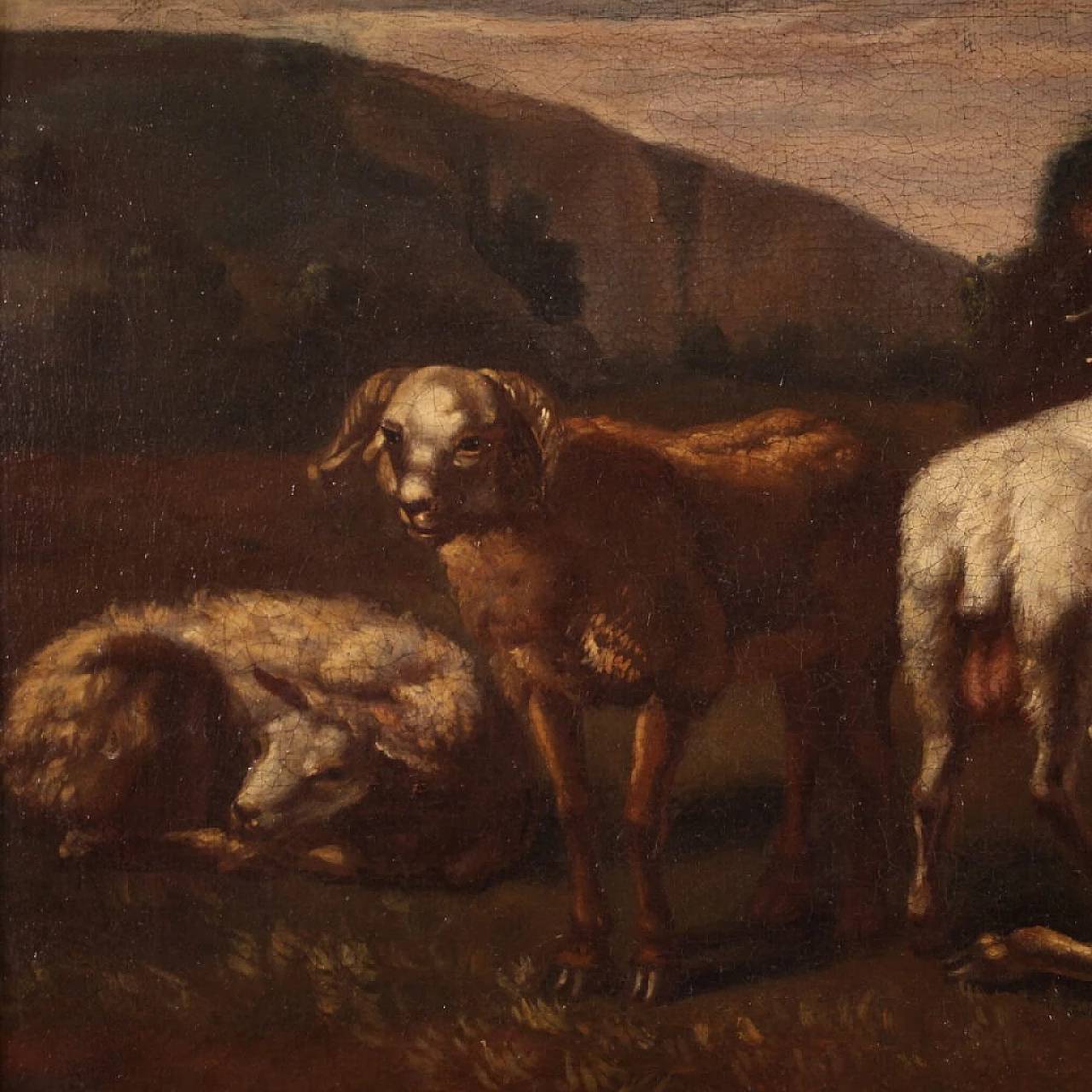 Pastoral landscape, oil on canvas, 18th century 3