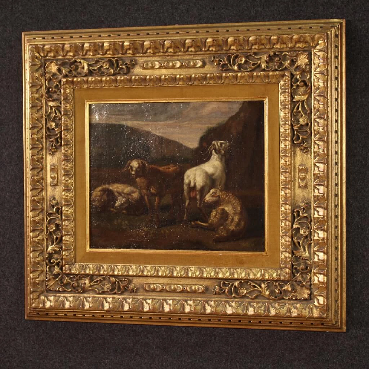 Pastoral landscape, oil on canvas, 18th century 8