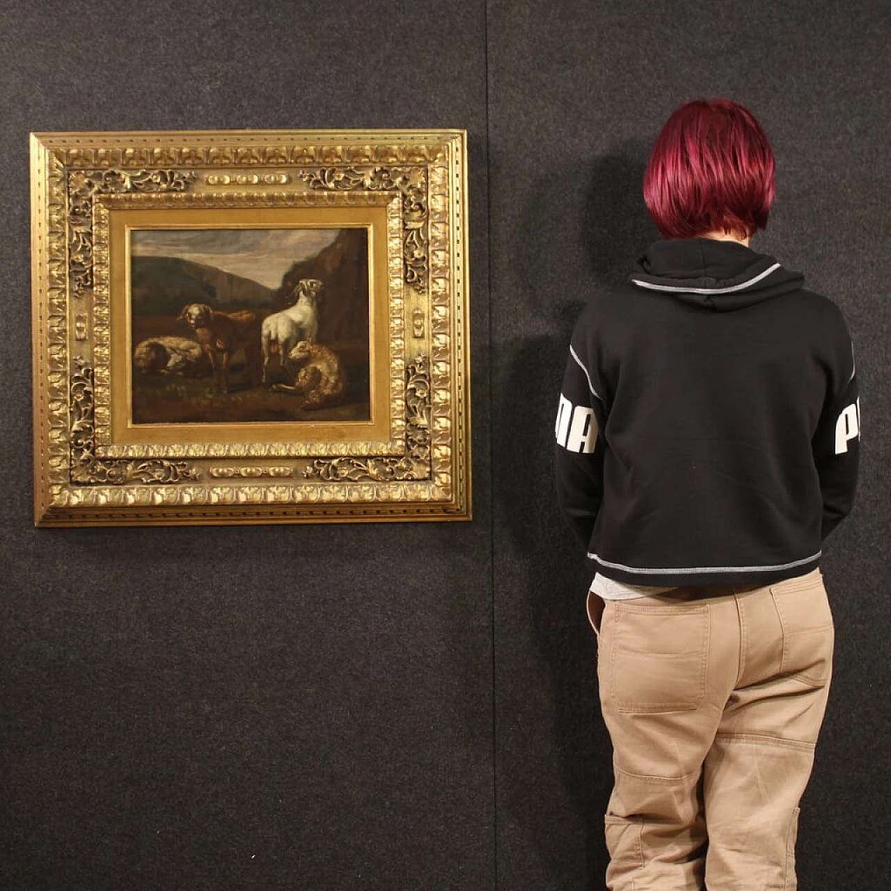 Pastoral landscape, oil on canvas, 18th century 12