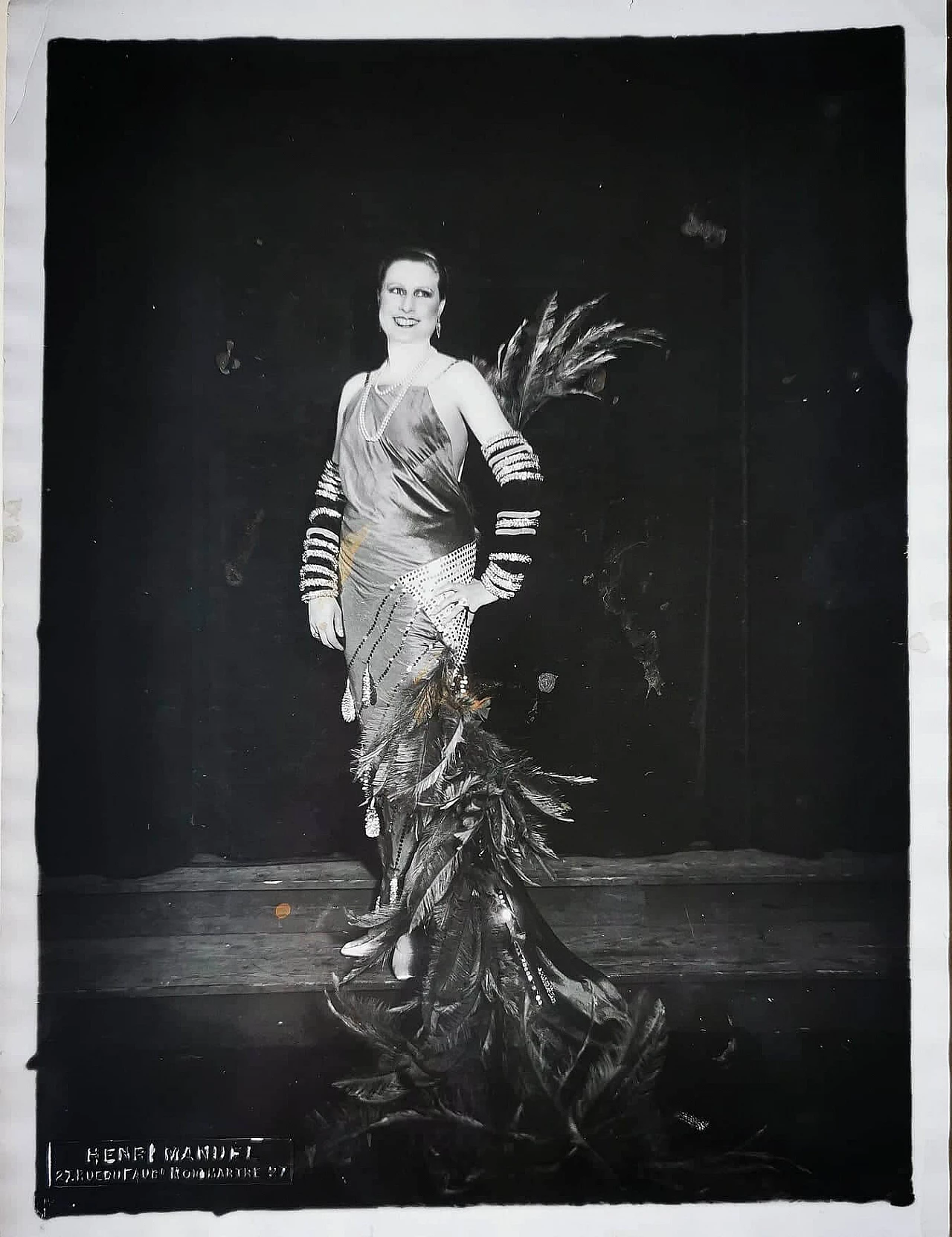 Photo portrait of Simone Mirat in stage dress by Henri Manuel, 1920s 3