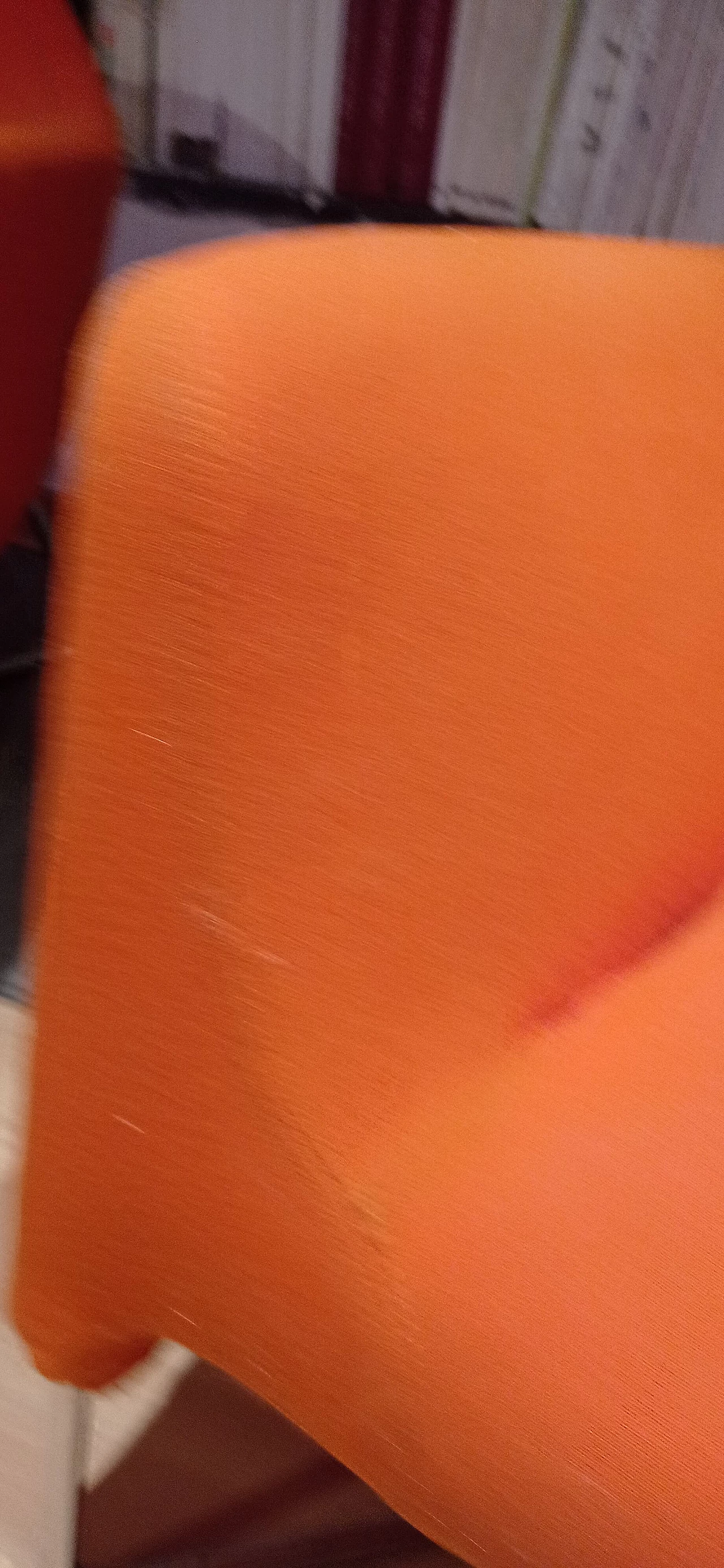 Pair of Bali armchairs by Carlo Colombo in orange fabric, 2000s 15