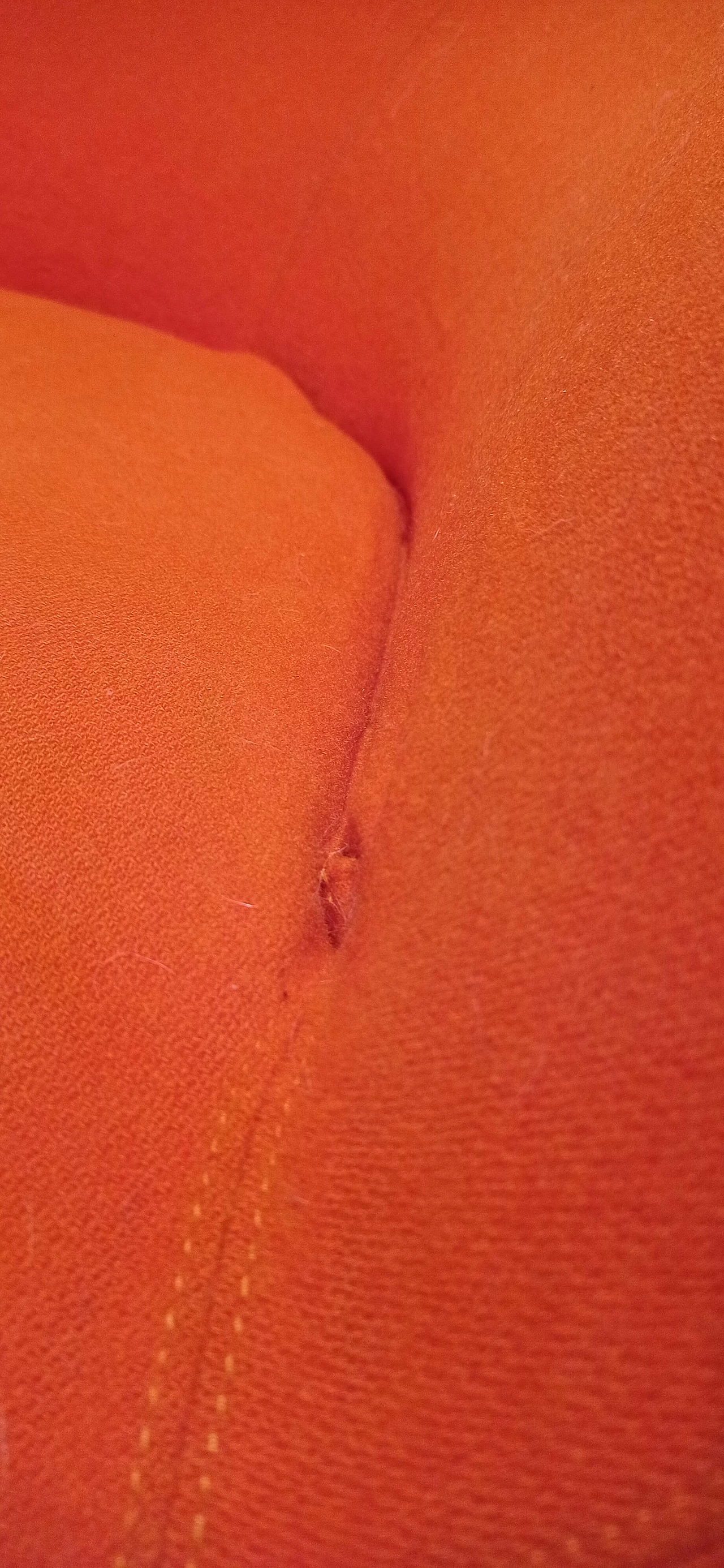 Pair of Bali armchairs by Carlo Colombo in orange fabric, 2000s 16