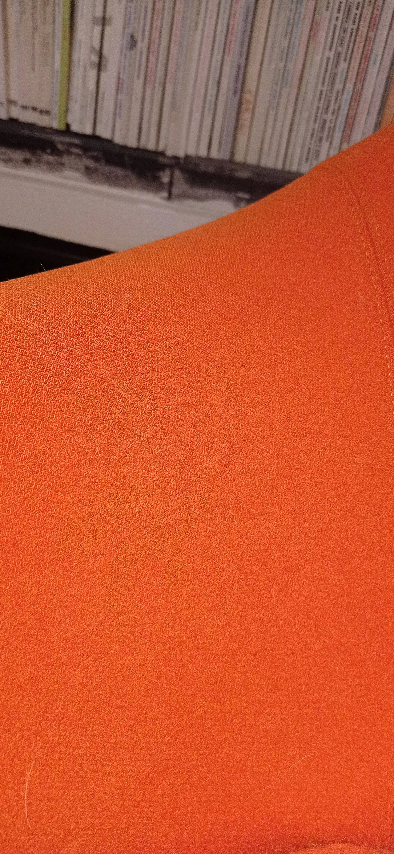 Pair of Bali armchairs by Carlo Colombo in orange fabric, 2000s 18