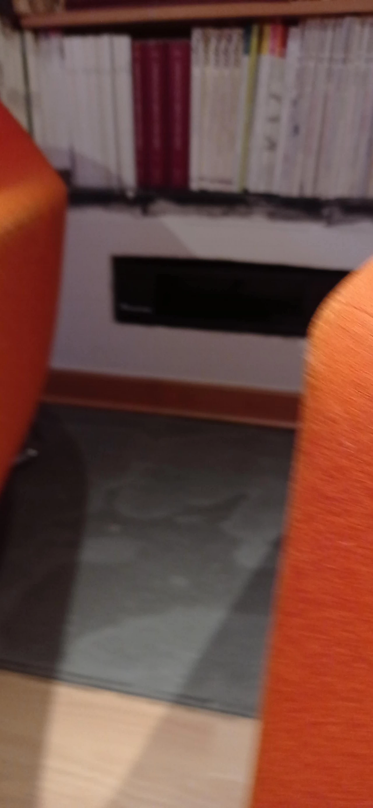 Pair of Bali armchairs by Carlo Colombo in orange fabric, 2000s 22