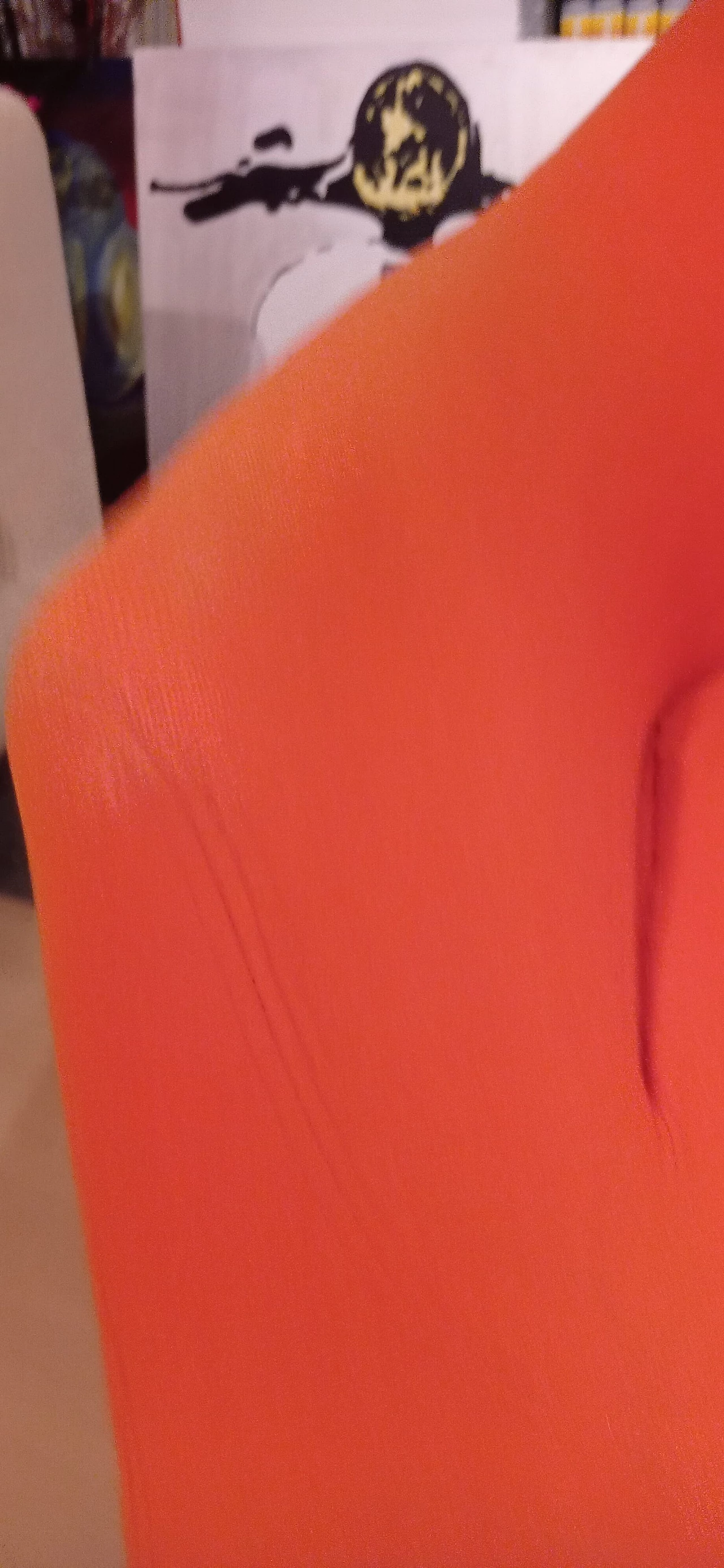 Pair of Bali armchairs by Carlo Colombo in orange fabric, 2000s 31