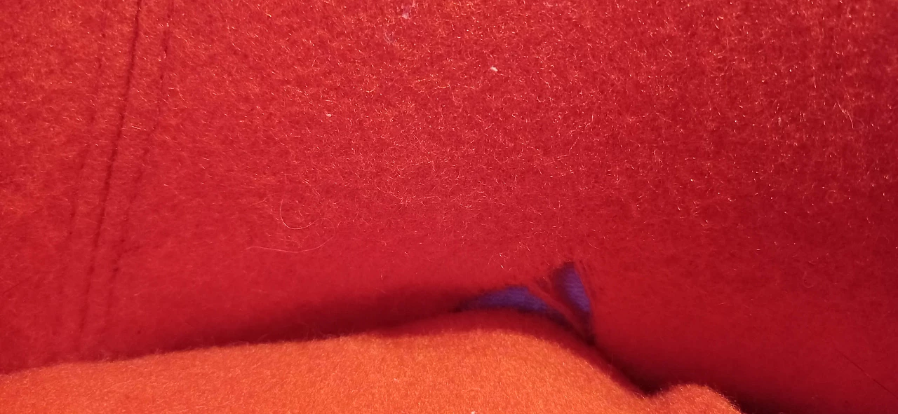 Pair of Bali armchairs by Carlo Colombo in orange fabric, 2000s 39