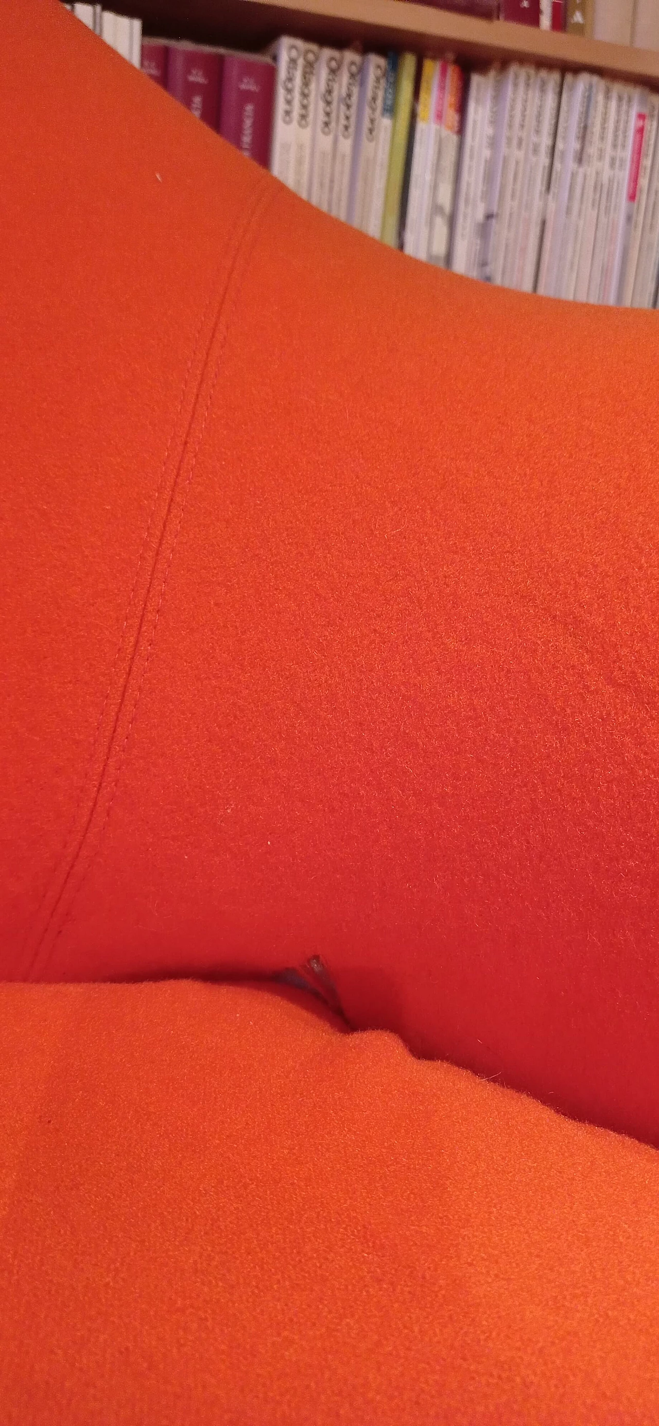 Pair of Bali armchairs by Carlo Colombo in orange fabric, 2000s 40