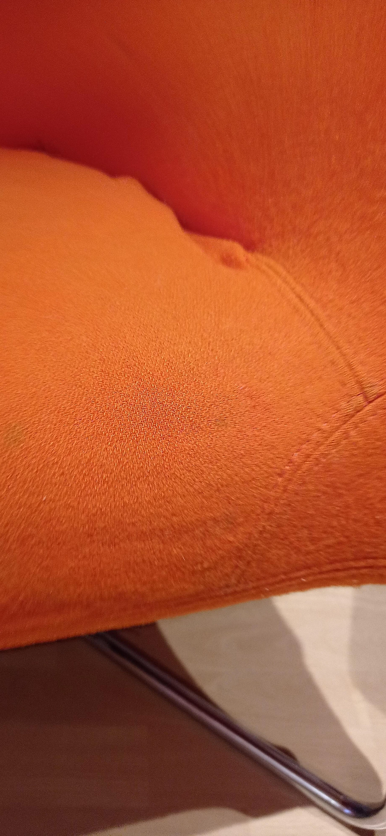 Pair of Bali armchairs by Carlo Colombo in orange fabric, 2000s 41