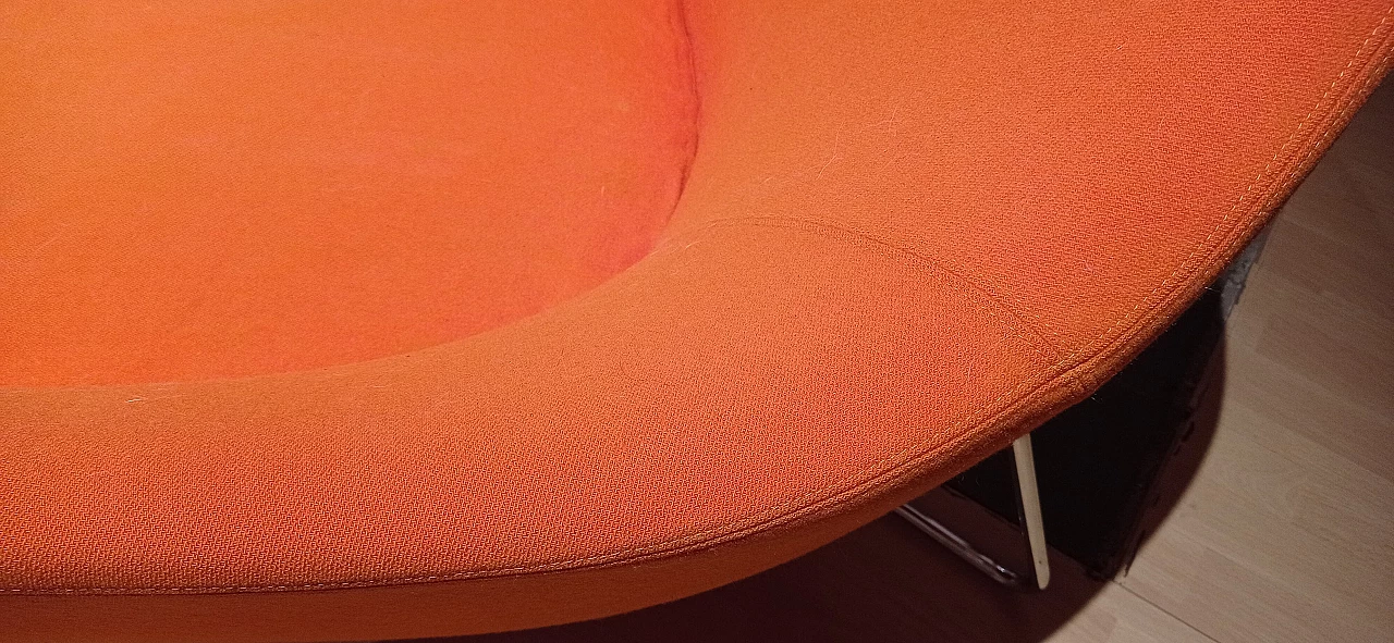 Pair of Bali armchairs by Carlo Colombo in orange fabric, 2000s 59