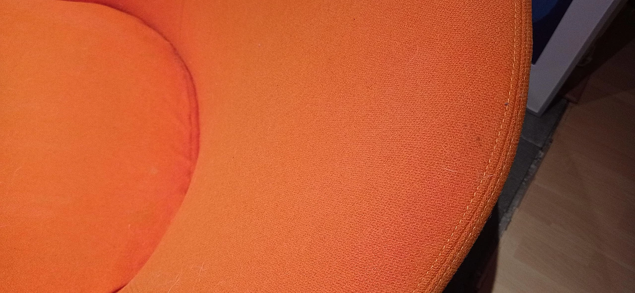 Pair of Bali armchairs by Carlo Colombo in orange fabric, 2000s 60