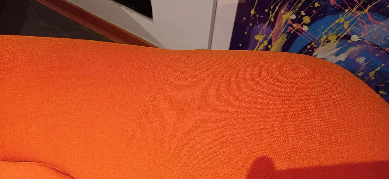 Pair of Bali armchairs by Carlo Colombo in orange fabric, 2000s 61