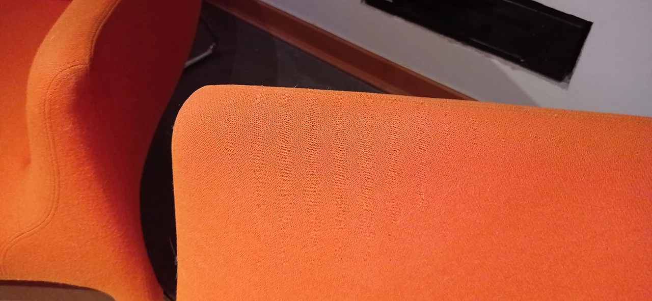 Pair of Bali armchairs by Carlo Colombo in orange fabric, 2000s 62