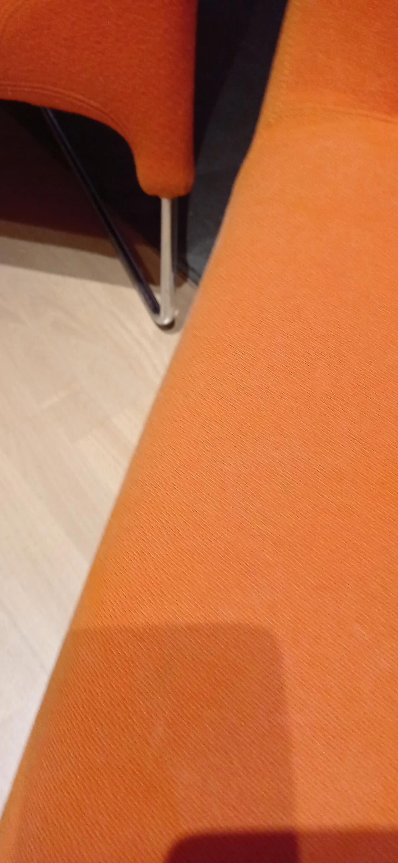 Pair of Bali armchairs by Carlo Colombo in orange fabric, 2000s 63