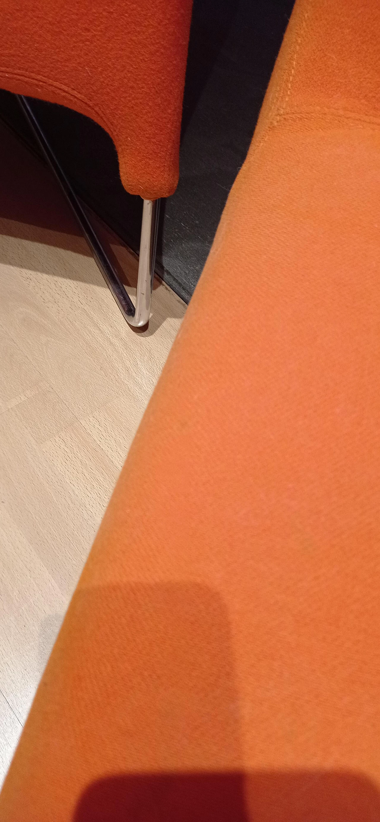 Pair of Bali armchairs by Carlo Colombo in orange fabric, 2000s 64