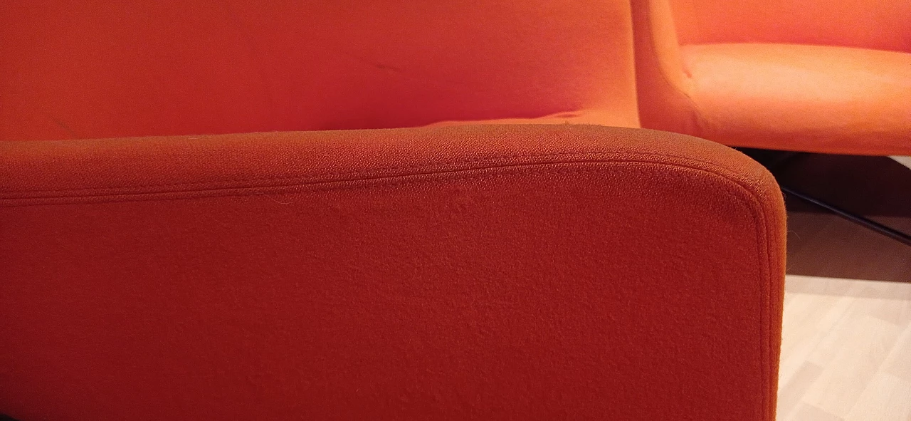 Pair of Bali armchairs by Carlo Colombo in orange fabric, 2000s 71