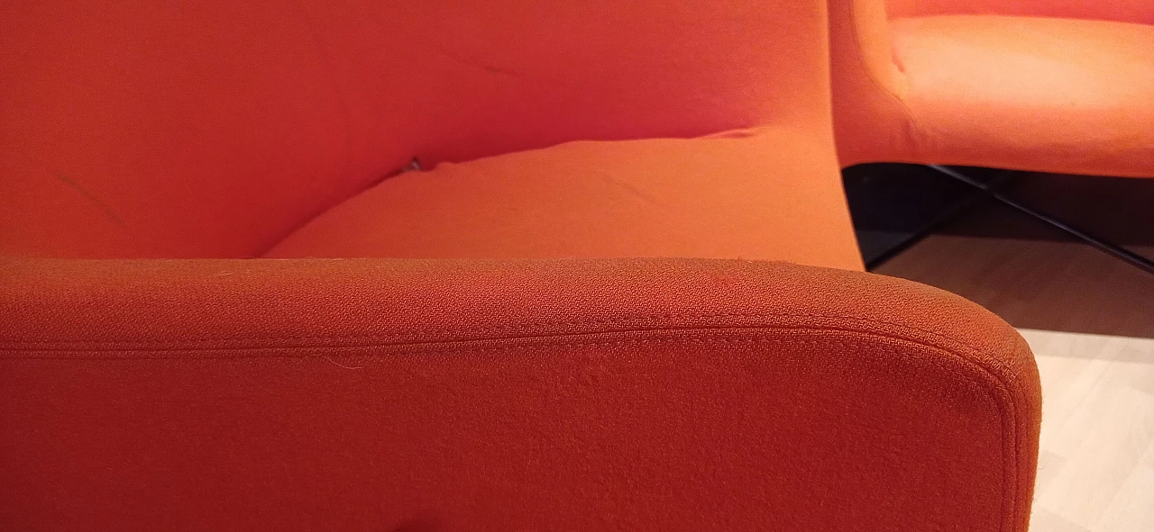 Pair of Bali armchairs by Carlo Colombo in orange fabric, 2000s 72