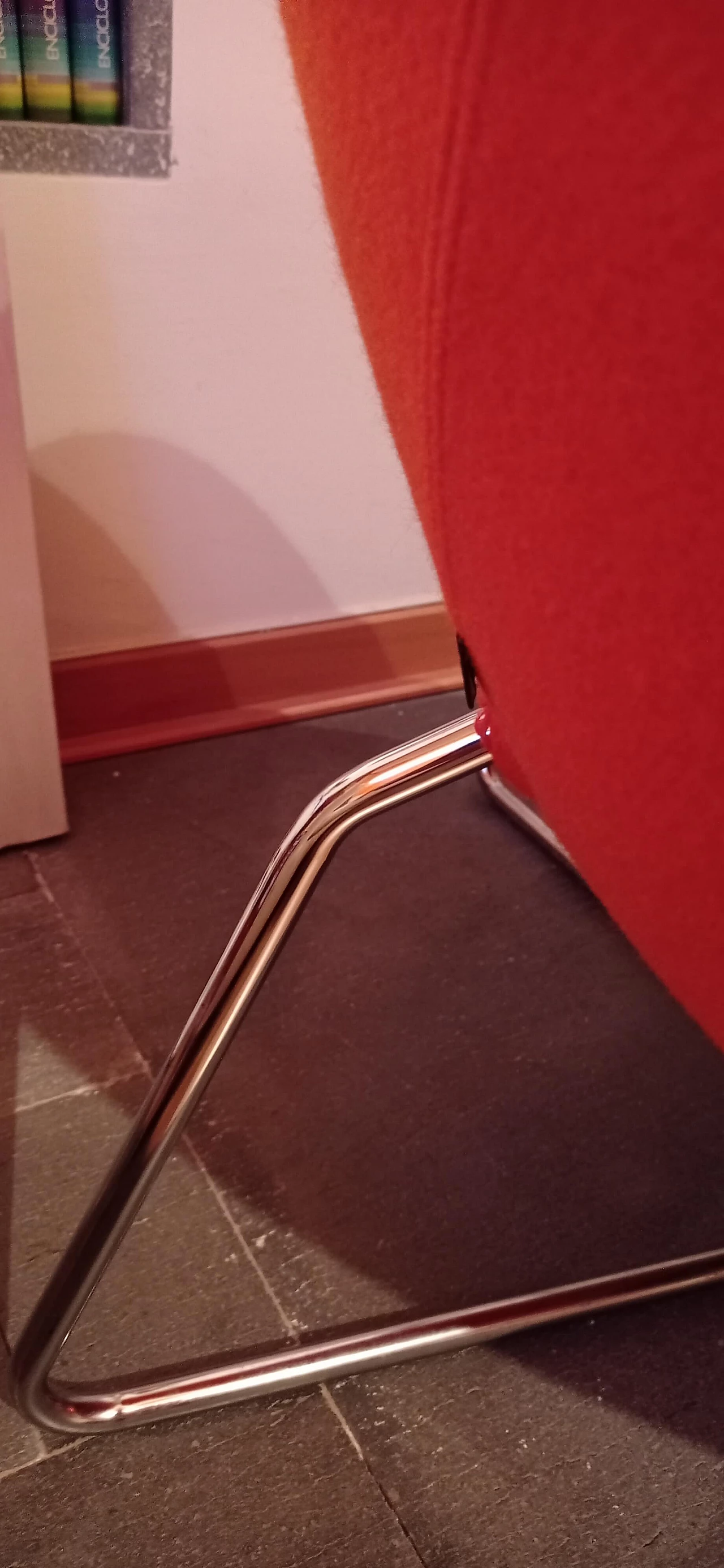 Pair of Bali armchairs by Carlo Colombo in orange fabric, 2000s 81