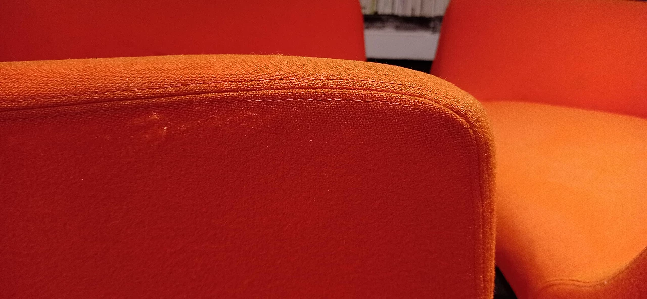 Pair of Bali armchairs by Carlo Colombo in orange fabric, 2000s 88