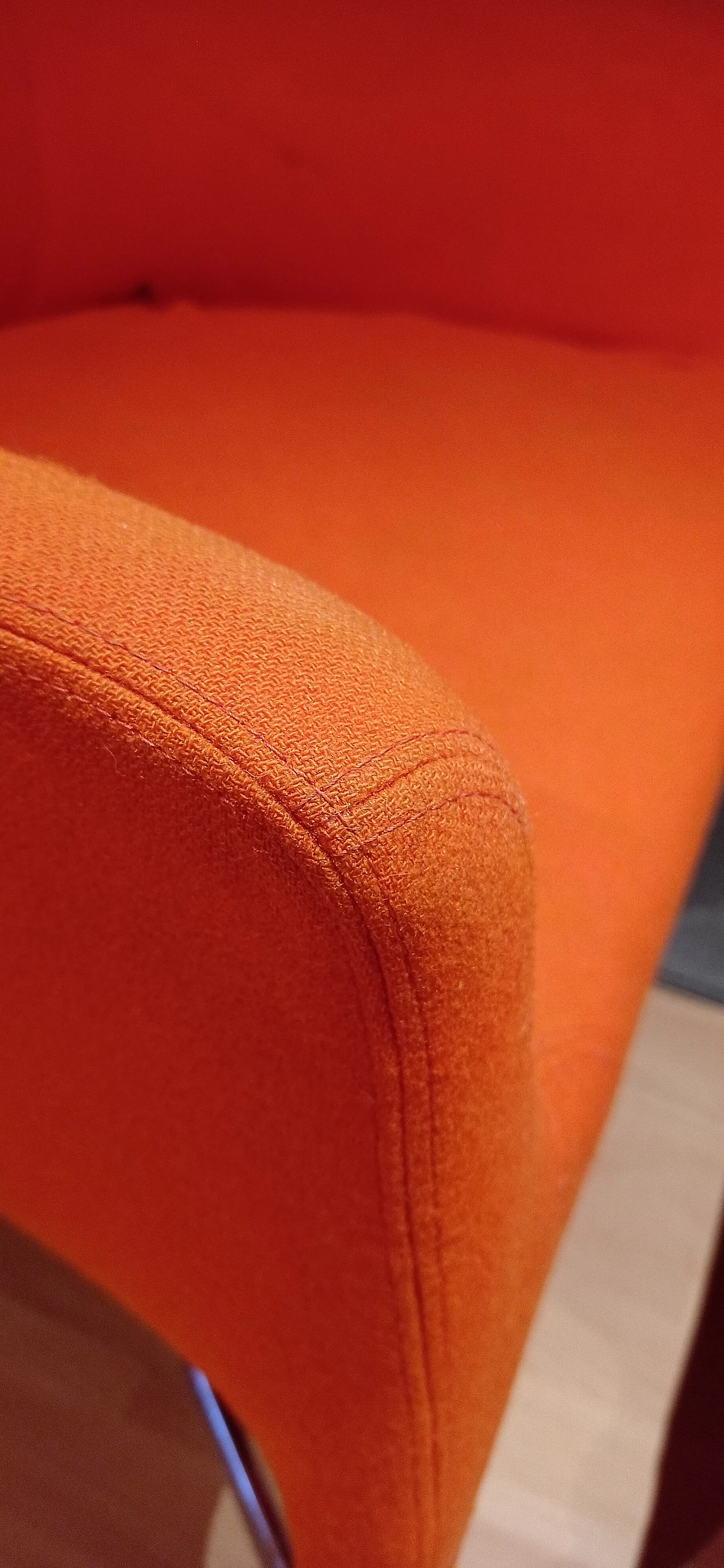 Pair of Bali armchairs by Carlo Colombo in orange fabric, 2000s 91
