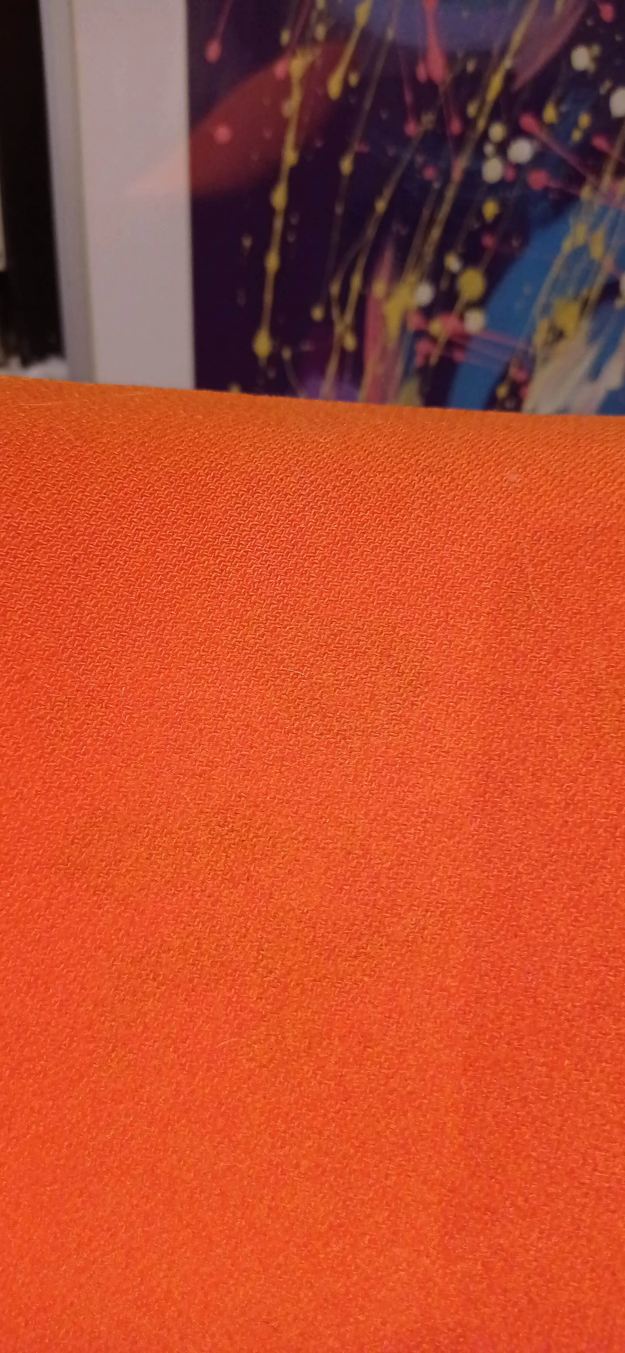 Pair of Bali armchairs by Carlo Colombo in orange fabric, 2000s 105