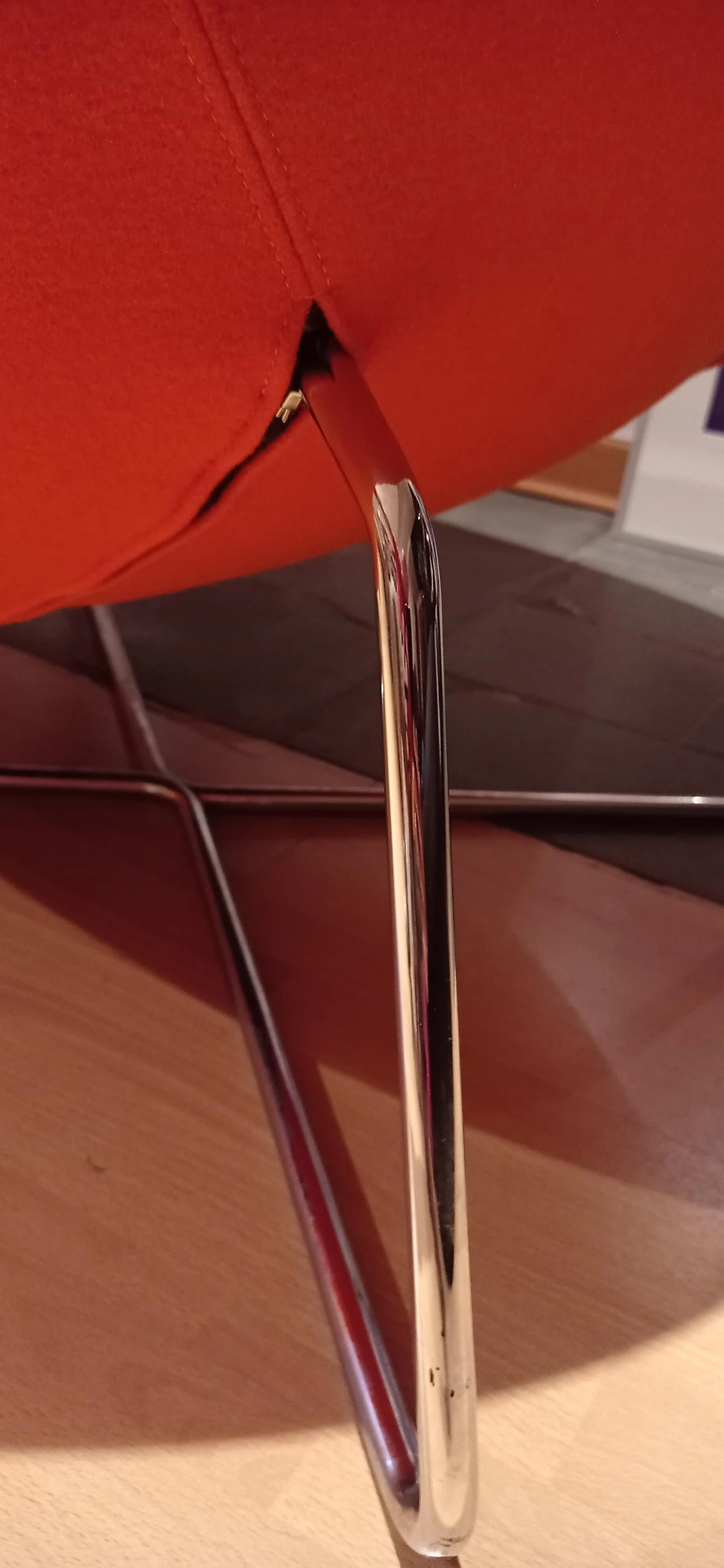 Pair of Bali armchairs by Carlo Colombo in orange fabric, 2000s 107