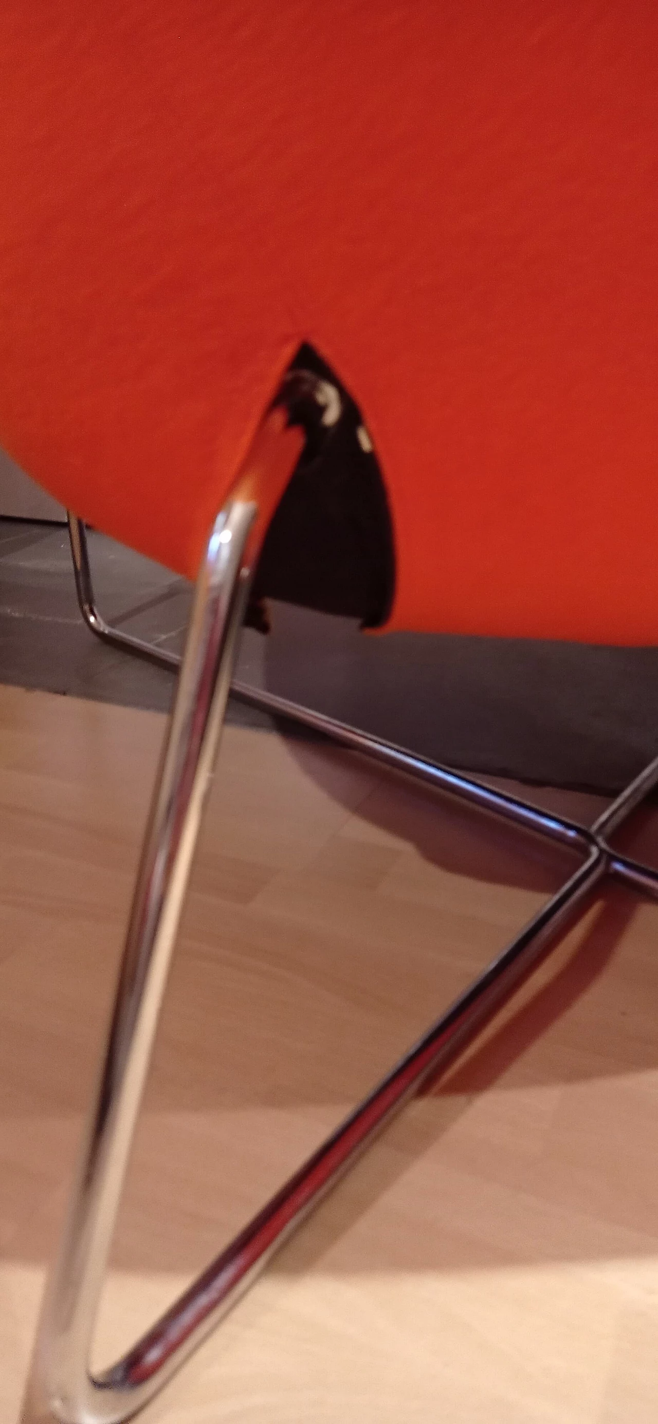 Pair of Bali armchairs by Carlo Colombo in orange fabric, 2000s 121