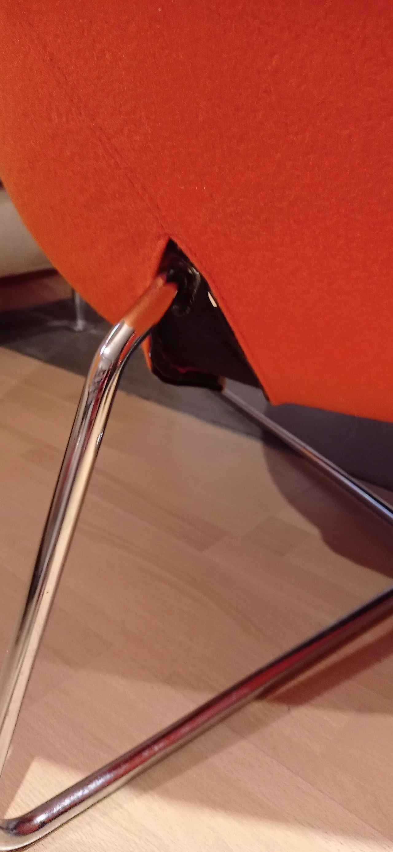 Pair of Bali armchairs by Carlo Colombo in orange fabric, 2000s 122