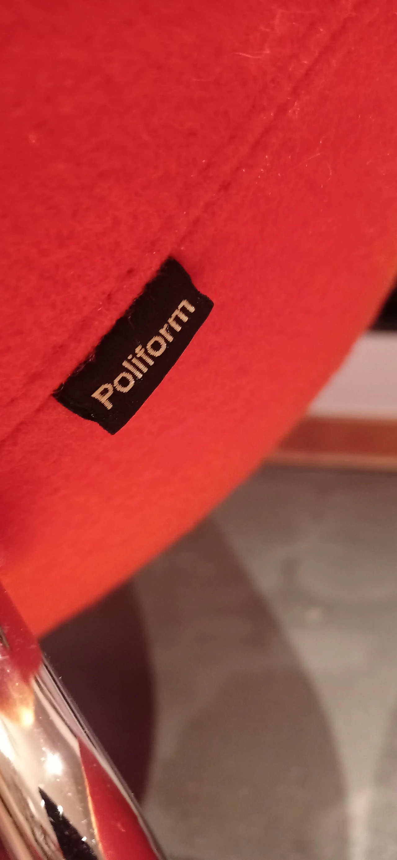 Pair of Bali armchairs by Carlo Colombo in orange fabric, 2000s 124