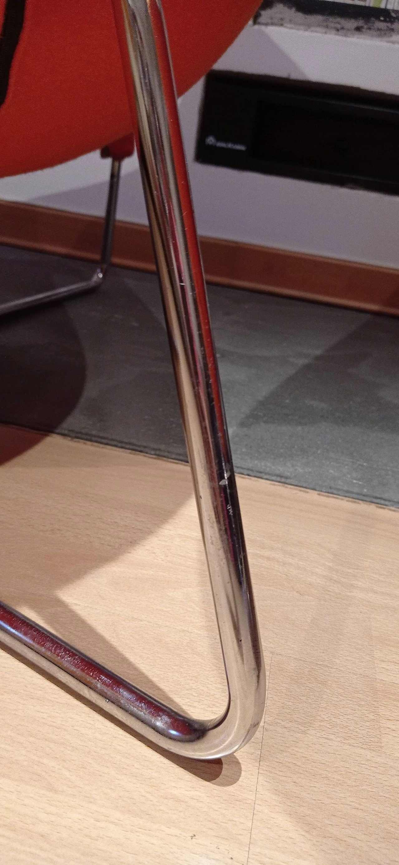 Pair of Bali armchairs by Carlo Colombo in orange fabric, 2000s 125