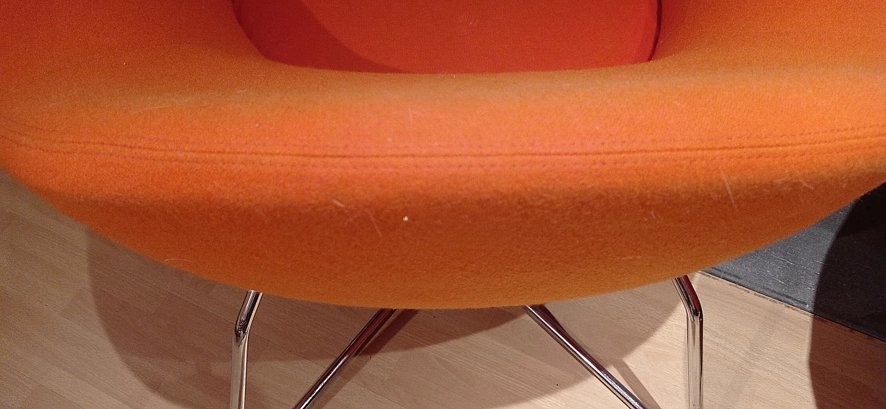 Pair of Bali armchairs by Carlo Colombo in orange fabric, 2000s 133