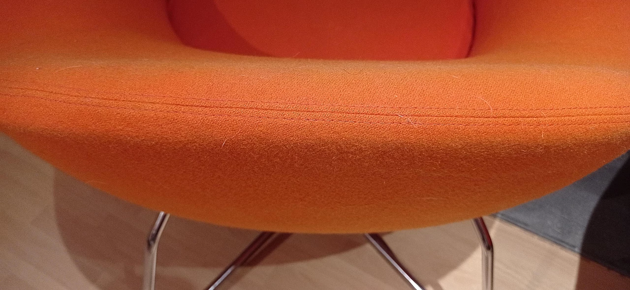 Pair of Bali armchairs by Carlo Colombo in orange fabric, 2000s 134