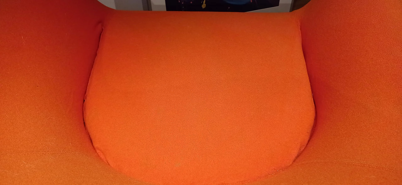 Pair of Bali armchairs by Carlo Colombo in orange fabric, 2000s 138