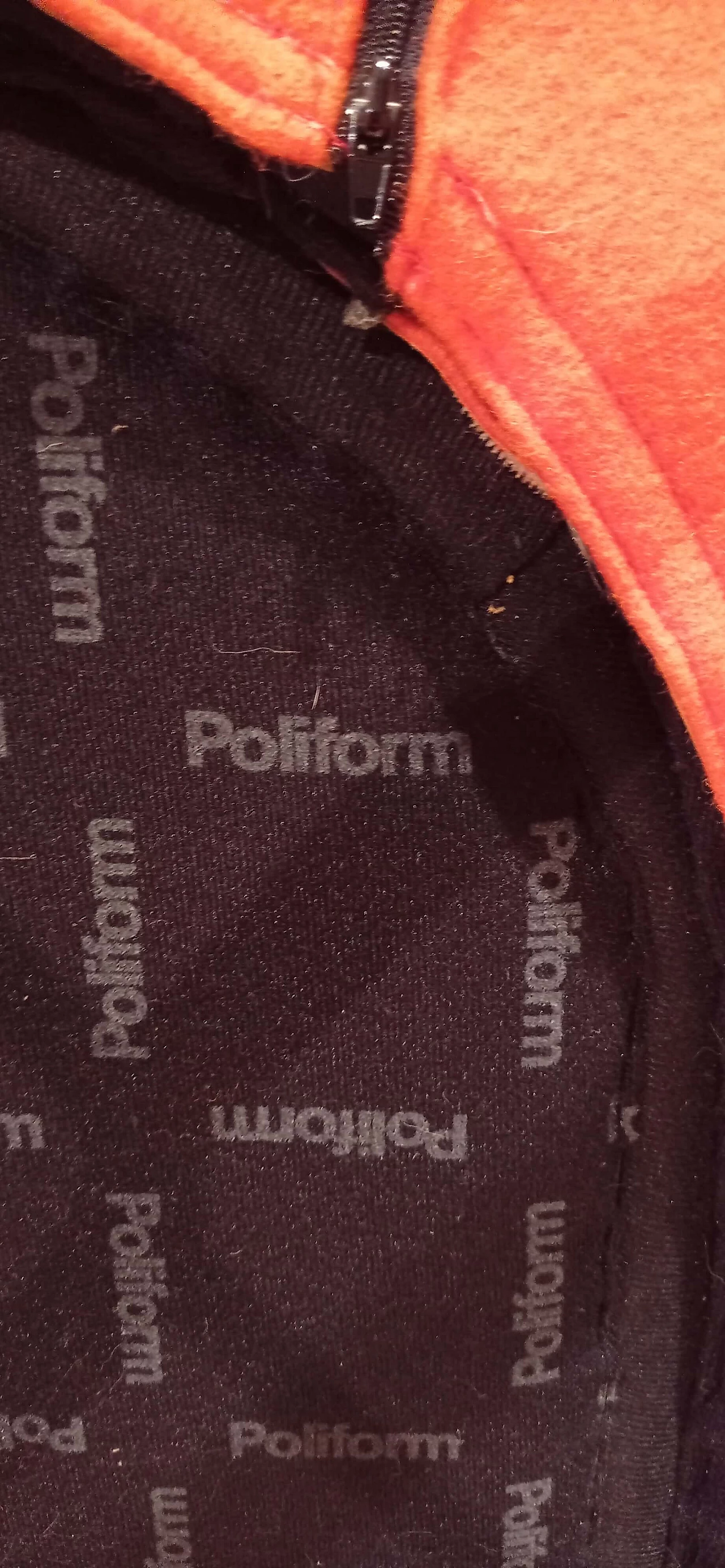 Pair of Bali armchairs by Carlo Colombo in orange fabric, 2000s 146