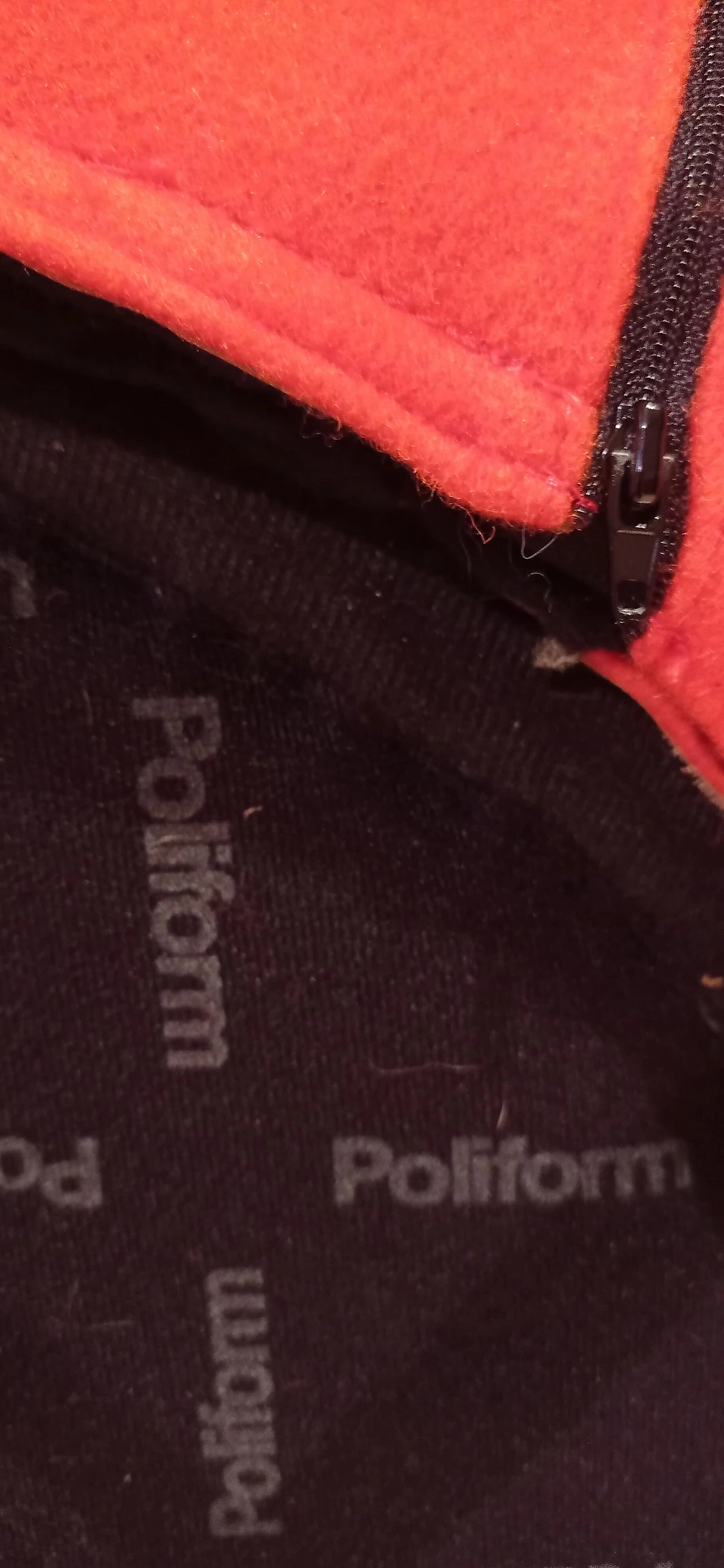 Pair of Bali armchairs by Carlo Colombo in orange fabric, 2000s 147