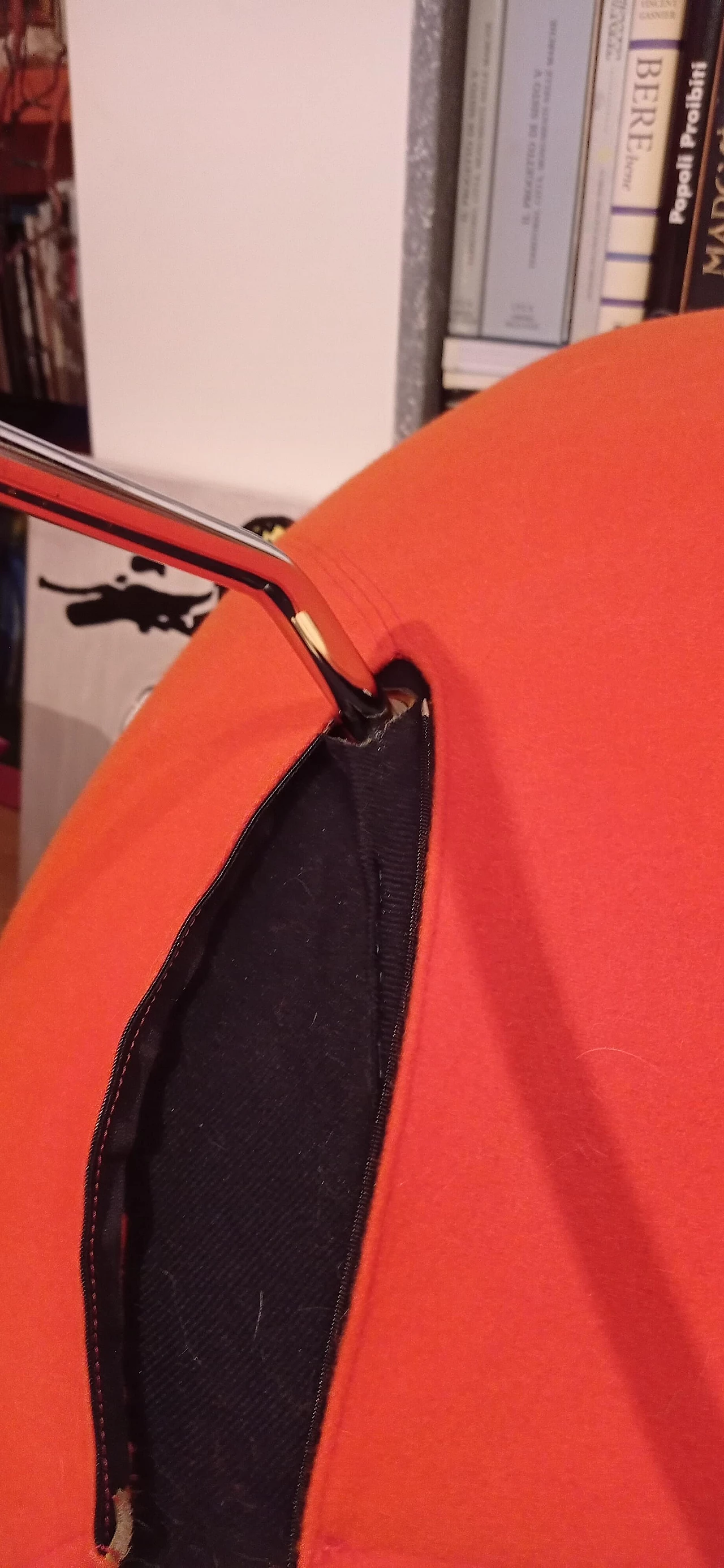 Pair of Bali armchairs by Carlo Colombo in orange fabric, 2000s 149