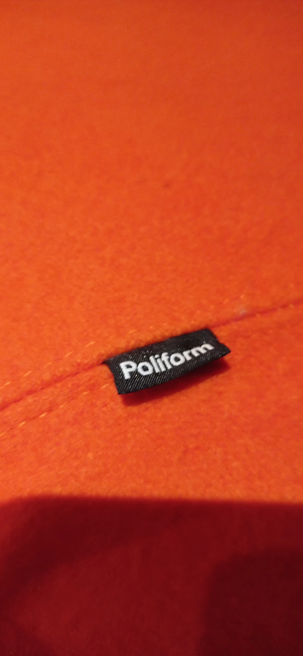 Pair of Bali armchairs by Carlo Colombo in orange fabric, 2000s 154