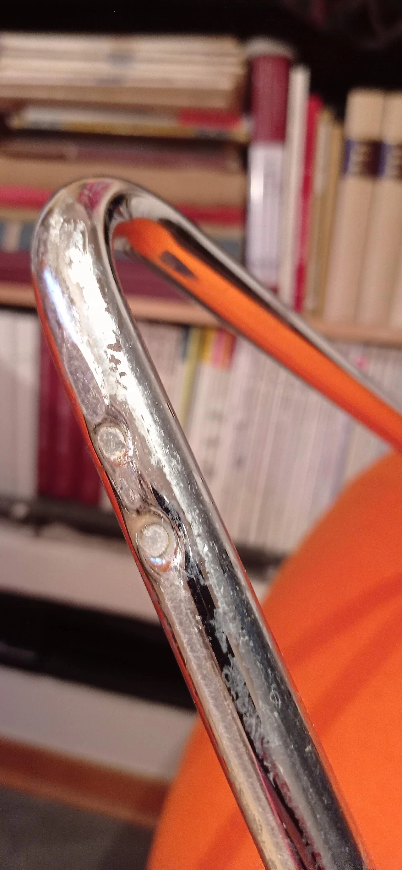 Pair of Bali armchairs by Carlo Colombo in orange fabric, 2000s 158