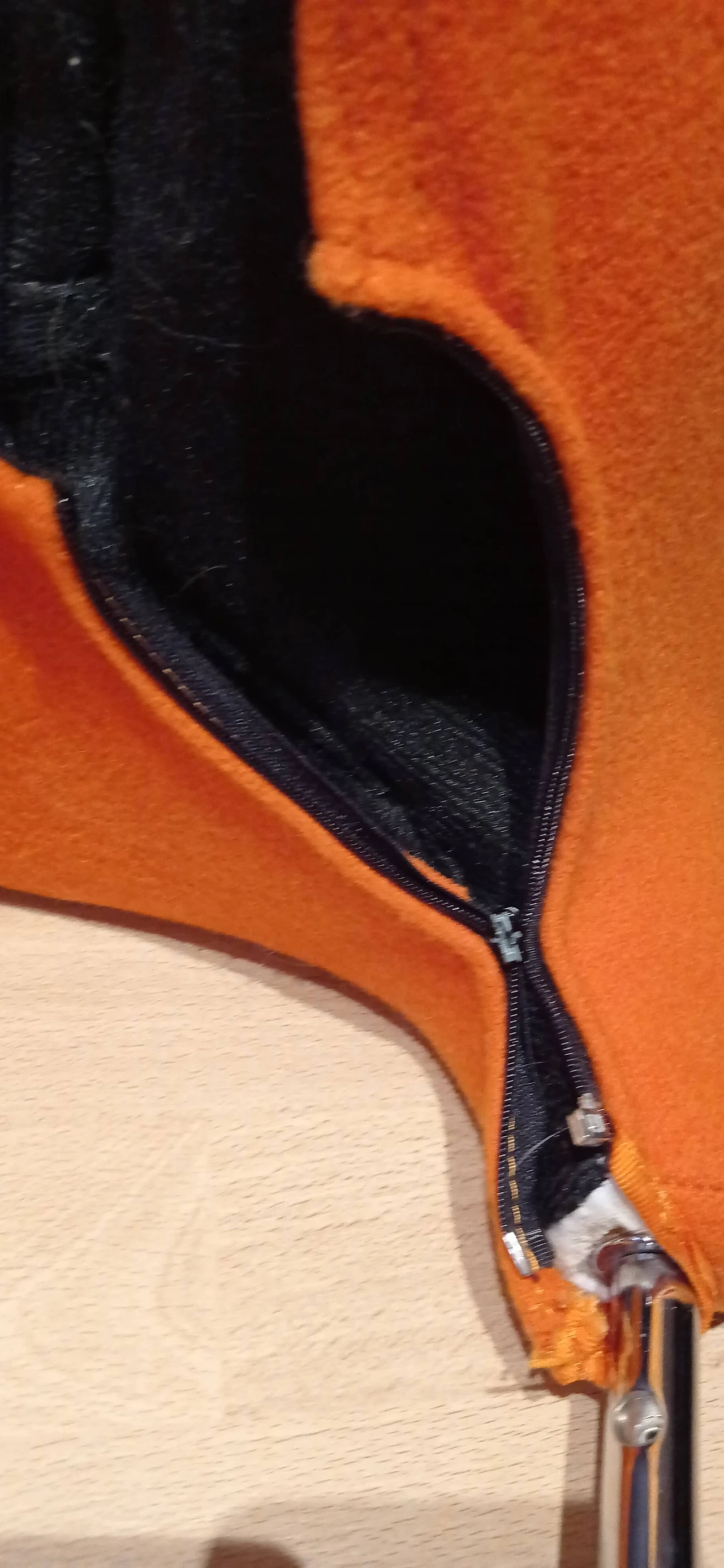 Pair of Bali armchairs by Carlo Colombo in orange fabric, 2000s 161