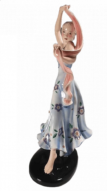 Scultura decorativa in ceramica di Goldscheider e Claire Herczeg, anni '30