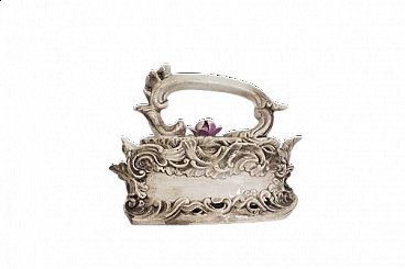 Ceramic clothes iron from Capodimonte, 1960s