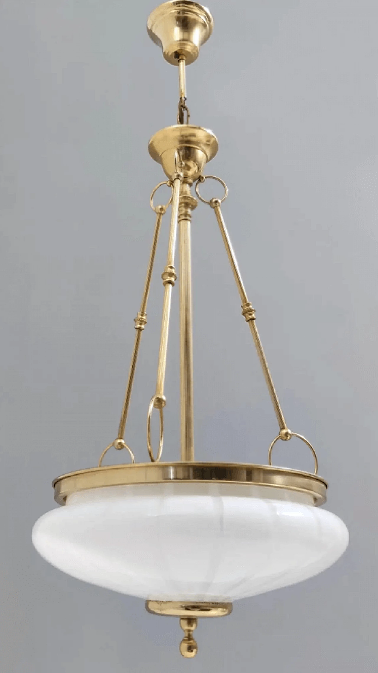 Murano glass and brass chandelier in neoclassical style, 1960s 3